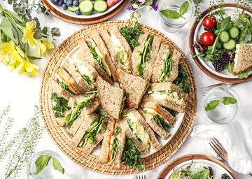 Plate of Picnic Sandwiches