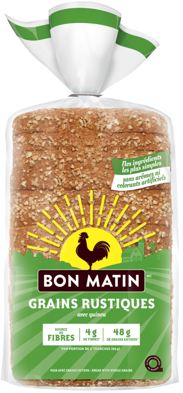 Bon matin miche protéinée sans gras sans sucres ajoutés 600g, Bimbo Canada