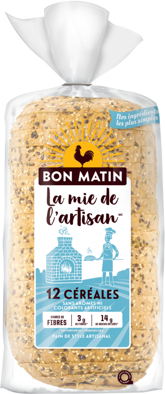 Bon matin miche protéinée sans gras sans sucres ajoutés 600g, Bimbo Canada