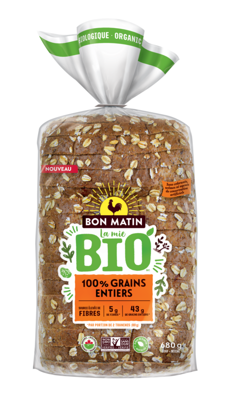 Bon Matin™ La mie BIO 100 % Whole Grains Bread