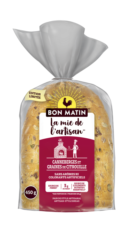 Bon Matin® La mie de l'artisan™ Cranberry Pumpkin Seed Bread