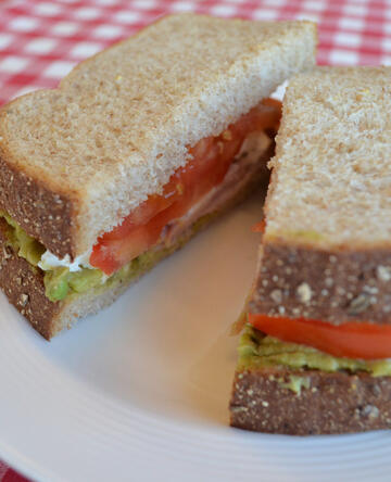 Ham and Goat Cheese with Zesty Avocado Sandwich