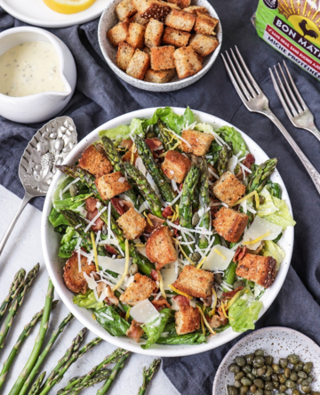 Caesar Salad with Asparagus