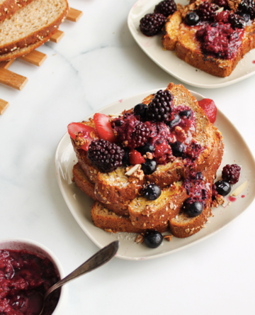 French Toast with Red Berry Compote