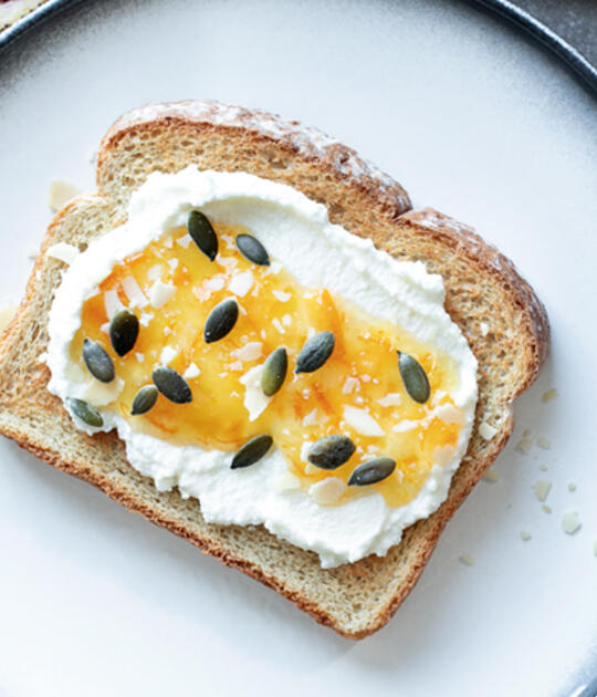 Ricotta and Marmalade Toast