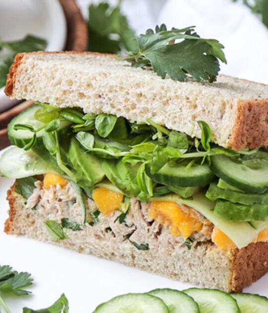 Tuna, Avocado and Mango Sandwich