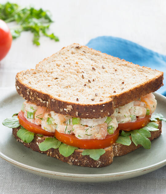 Zesty Lemon and Baby Shrimp Salad