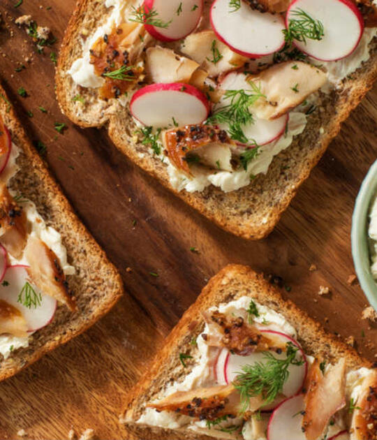 Smoked Trout Open-Face Sandwich