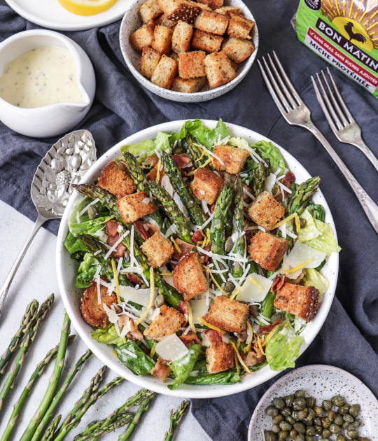 Caesar Salad with Asparagus