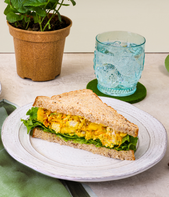 Chicken Salad Sandwich with Curried Pineapple