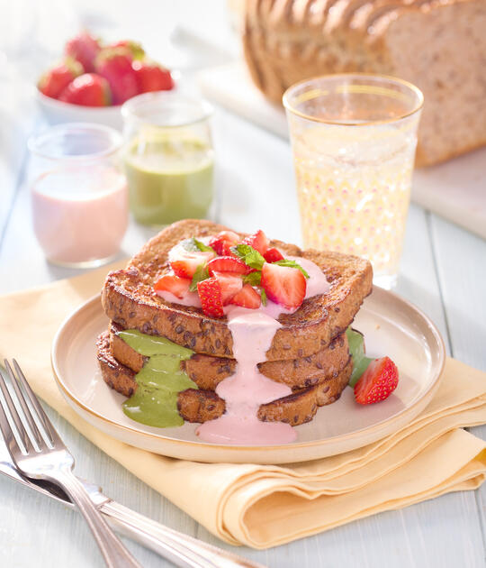 Strawberry Macha French Toast Recipe