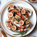 Goat Cheese, Figs and Chorizo Toast with Rosemary
